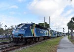 BL36PH # 819 pushing Tri-Rail Train # P664 out of WPB Depot 